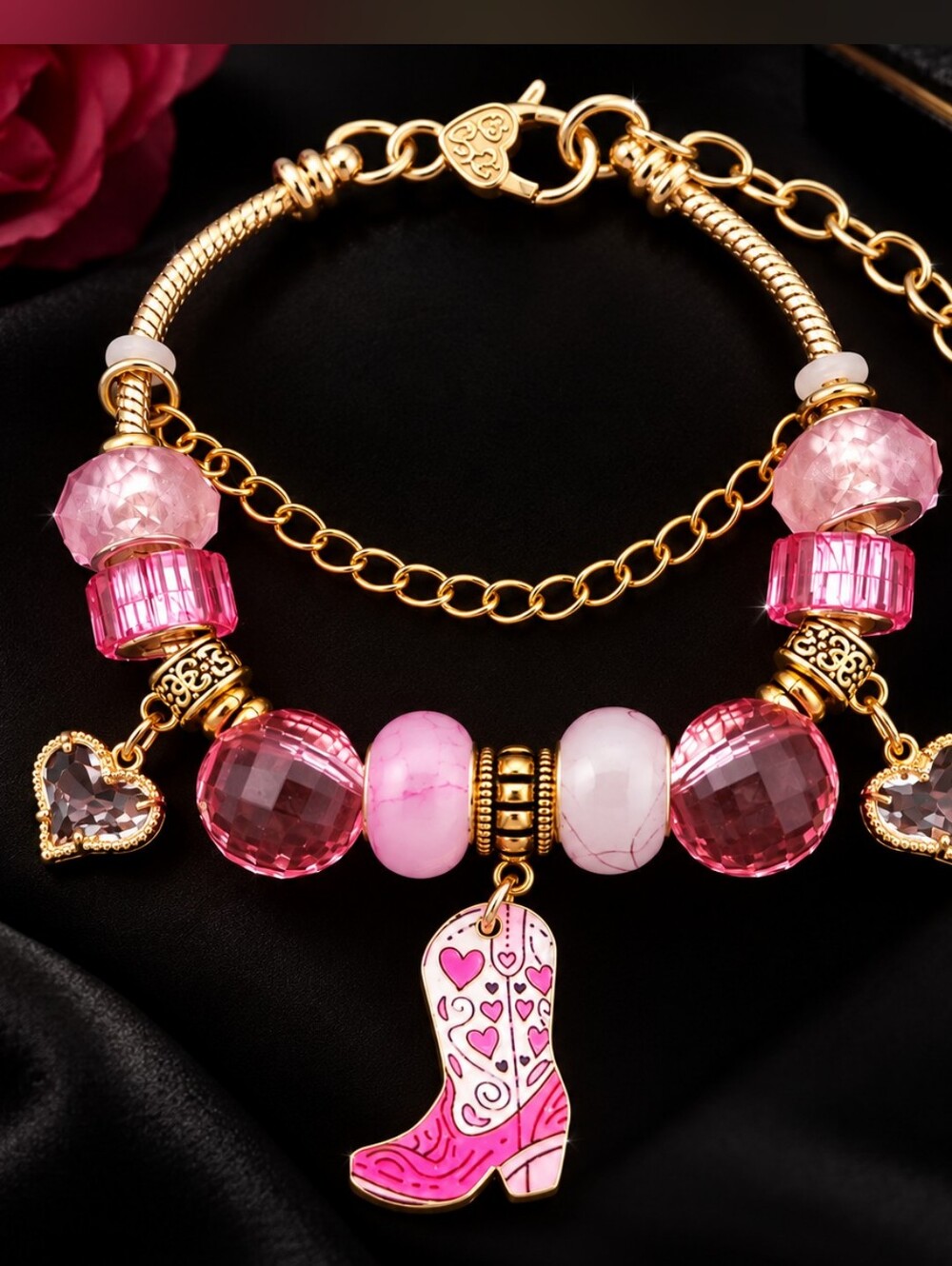 Pink Rodeo Romance Western Bracelet - Picture 6 of 6